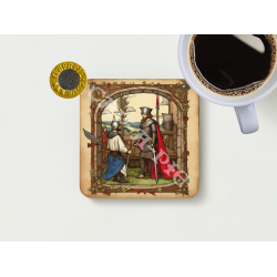 Medieval Scene Two Coffee Coaster Set