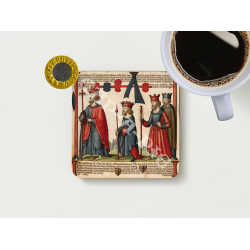 Medieval Scene Three Coffee Coaster Set