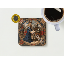 Medieval Scene Four Coffee Coaster Set