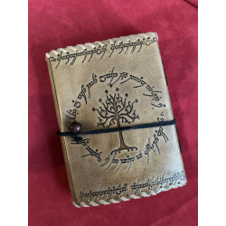 Leather Journal with patinated paper - Middle Earth